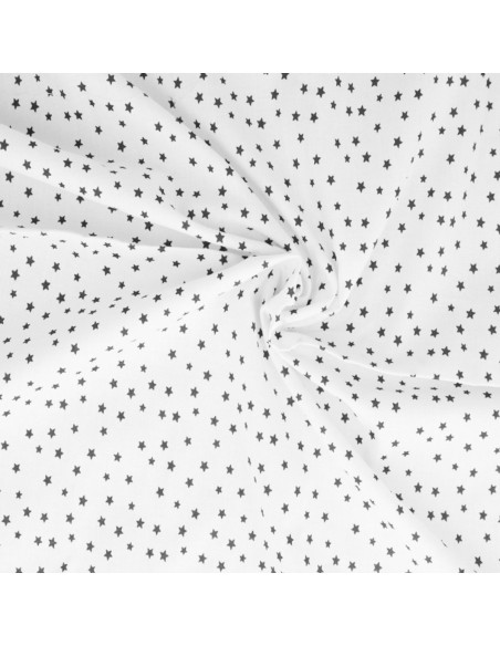Tessuto popeline di cotone fantasia - Stella nera