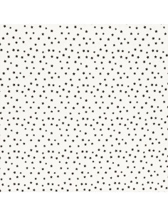 Tessuto popeline di cotone fantasia - Stella nera 2