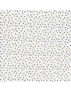 Tessuto popeline di cotone fantasia - Stella indaco 2
