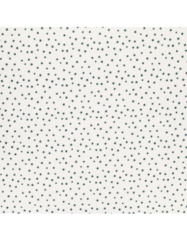 Tessuto popeline di cotone fantasia - Stella blu