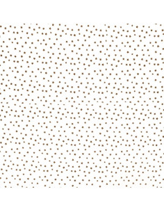 Tessuto popeline di cotone fantasia - Stella marrone 2