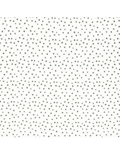 Tessuto popeline di cotone fantasia - Stella kaki 2