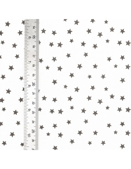 Tessuto popeline di cotone fantasia - Stella talpa
