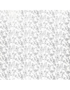 Tessuto popeline di cotone fantasia - Nadine grigio 2
