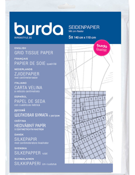 Carta velina quadrettata Burda