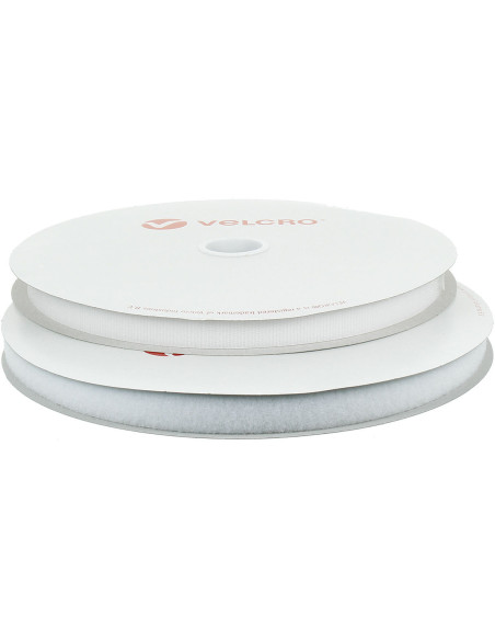 VELCRO® Brand da cucire bianco 20 mm di larghezza rotolo da 25 metri