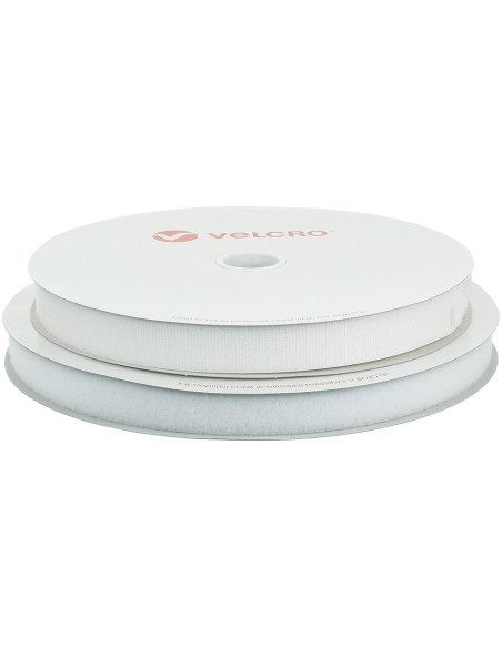 VELCRO® Brand da cucire bianco 25 mm di larghezza rotolo di 25 metri