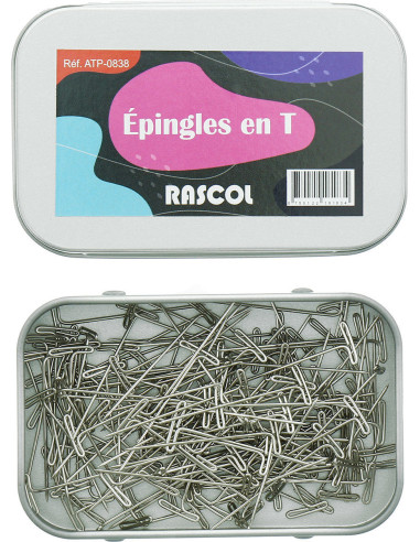 Scatola di 150 spilli per maglieria a T Rascol