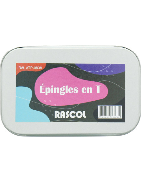 Scatola di 150 spilli per maglieria a T Rascol