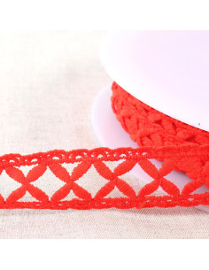 Guipure a croce - Rosso