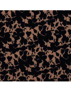 Tessuto in viscosa fantasia - Oinette beige e nero 2