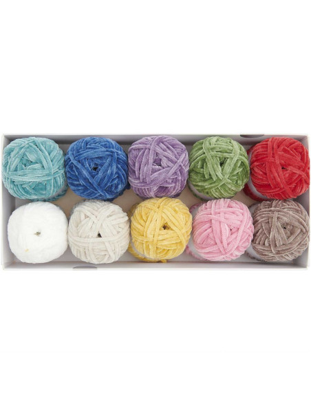 Confezione da 10 gomitoli di filo Ricorumi Nilli Nilli Rainbow