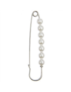 Spilla per kilt 76 mm - Argento con perle 2