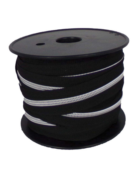 Chiusura in nylon 5 mm lurex - Nero e argento