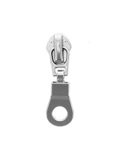 Cursore per chiusura nylon 5 mm - Argento