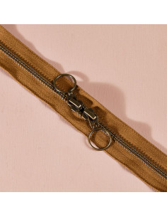 Chiusura a doppio cursore in ottone Ochre 60 cm - Atelier Brunette
