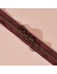 Chiusura a doppio cursore in ottone Rust 60 cm - Atelier Brunette