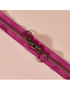 Chiusura a doppio cursore in ottone Dahlia 60 cm - Atelier Brunette