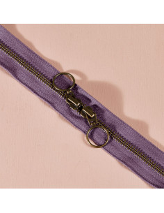 Chiusura a doppio cursore in ottone Divine Parma 60 cm - Atelier Brunette
