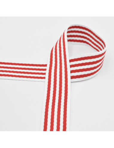 Tracolla a righe per borsa - Rosso