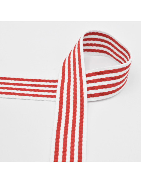 Tracolla a righe per borsa - Rosso