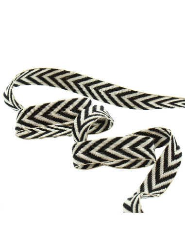 Chevron galloni - Nero e naturale