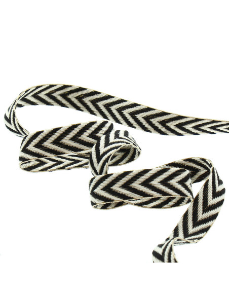 Chevron galloni - Nero e naturale