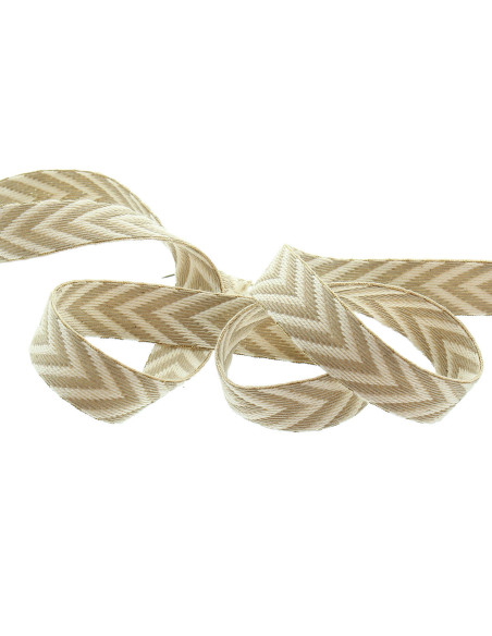 Chevron a zigzag - Beige e naturale