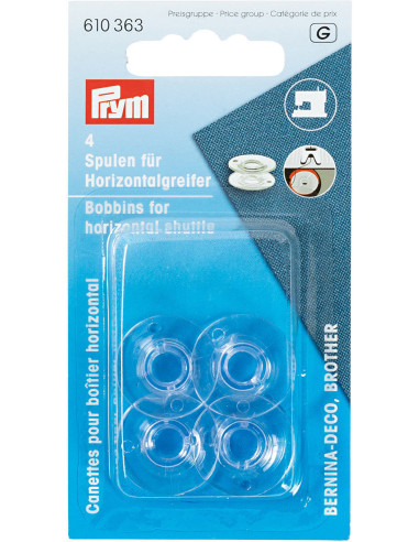 Bobine per macchina da cucire con crochet orizzontale