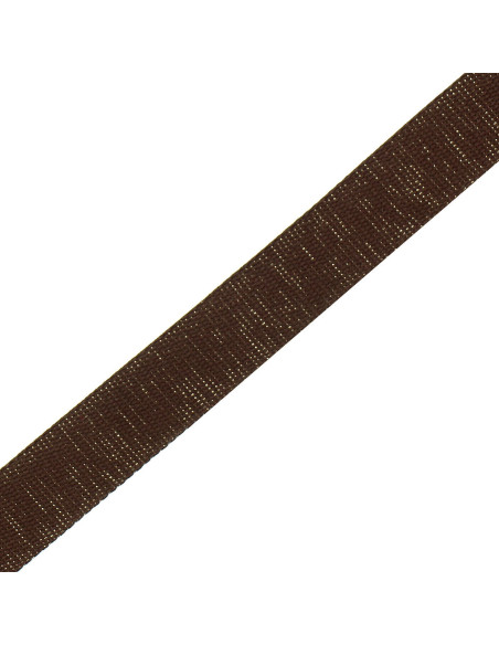 Cinturino in cotone scintillante per borsa - Marrone