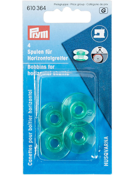 Bobine per macchina da cucire con crochet orizzontale