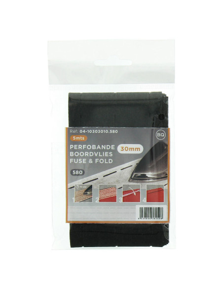 Fodera per bordo rapido Perfobande 30 mm - Nero