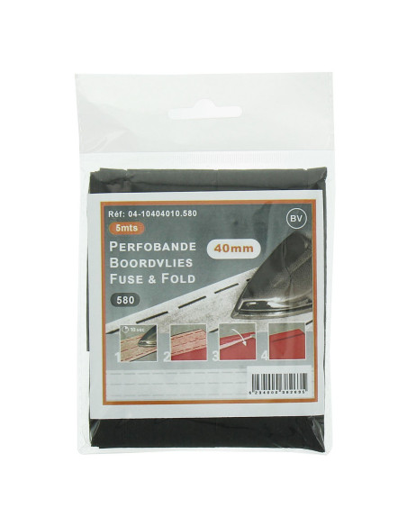 Fodera per bordo rapido Perfobande 40 mm - Nero