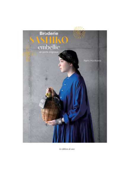 Libro di ricamo sashiko abbellito