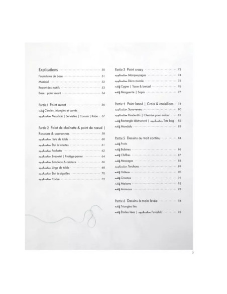 Libro di ricamo sashiko abbellito