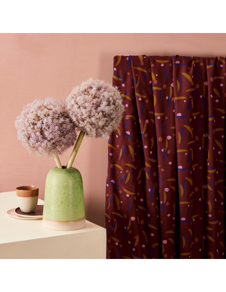 Tessuto crêpe di viscosa Java Rust - Atelier Brunette