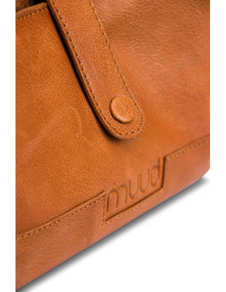 Custodia in pelle per uncinetti e aghi intercambiabili Muud Billie - Whisky