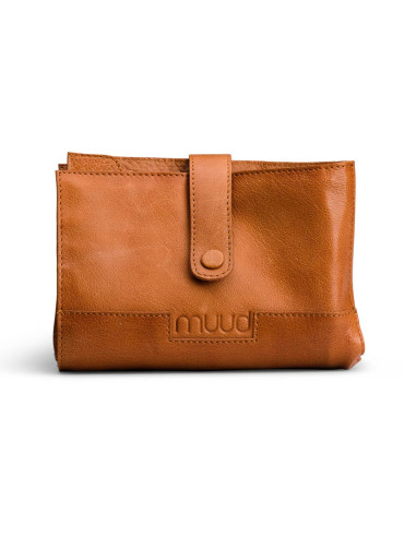 Custodia in pelle per uncinetti e aghi intercambiabili Muud Billie - Whisky