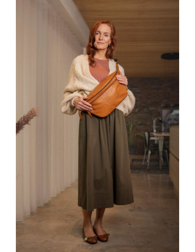 Marsupio in pelle Muud Vegas XL - Whisky