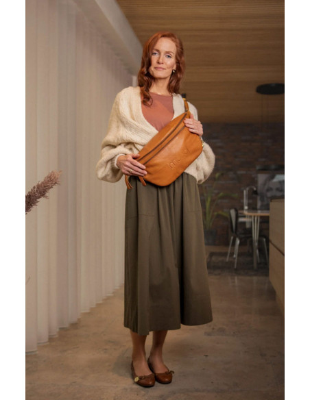 Marsupio in pelle Muud Vegas XL - Whisky