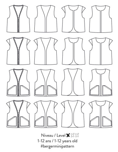 Modello di gilet o giacca Berger Mini - Atelier Scämmit