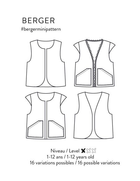 Modello di gilet o giacca Berger Mini - Atelier Scämmit