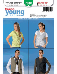 Modello di gilet - Burda 7810