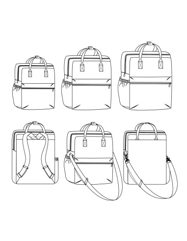 Modello di zaino o borsa Eugène - Ikatee