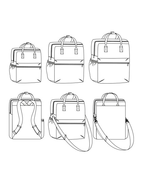Modello di zaino o borsa Eugène - Ikatee