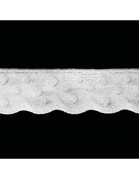 Elastico lingerie stile pizzo a pois bianchi