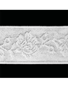 Lingerie elastica stile pizzo fiori bianco 2