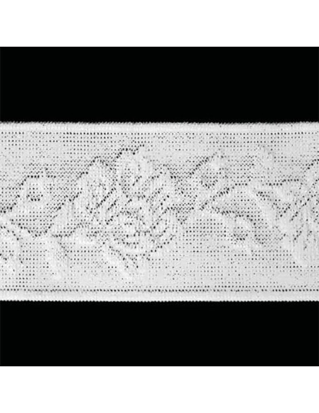 Lingerie elastica stile pizzo fiori bianco