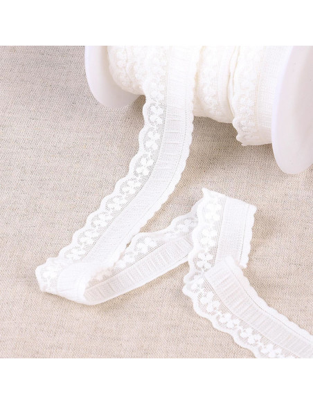 Lingerie elastica in pizzo plissettato bianco