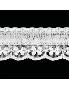 Lingerie elastica in pizzo plissettato bianco 2